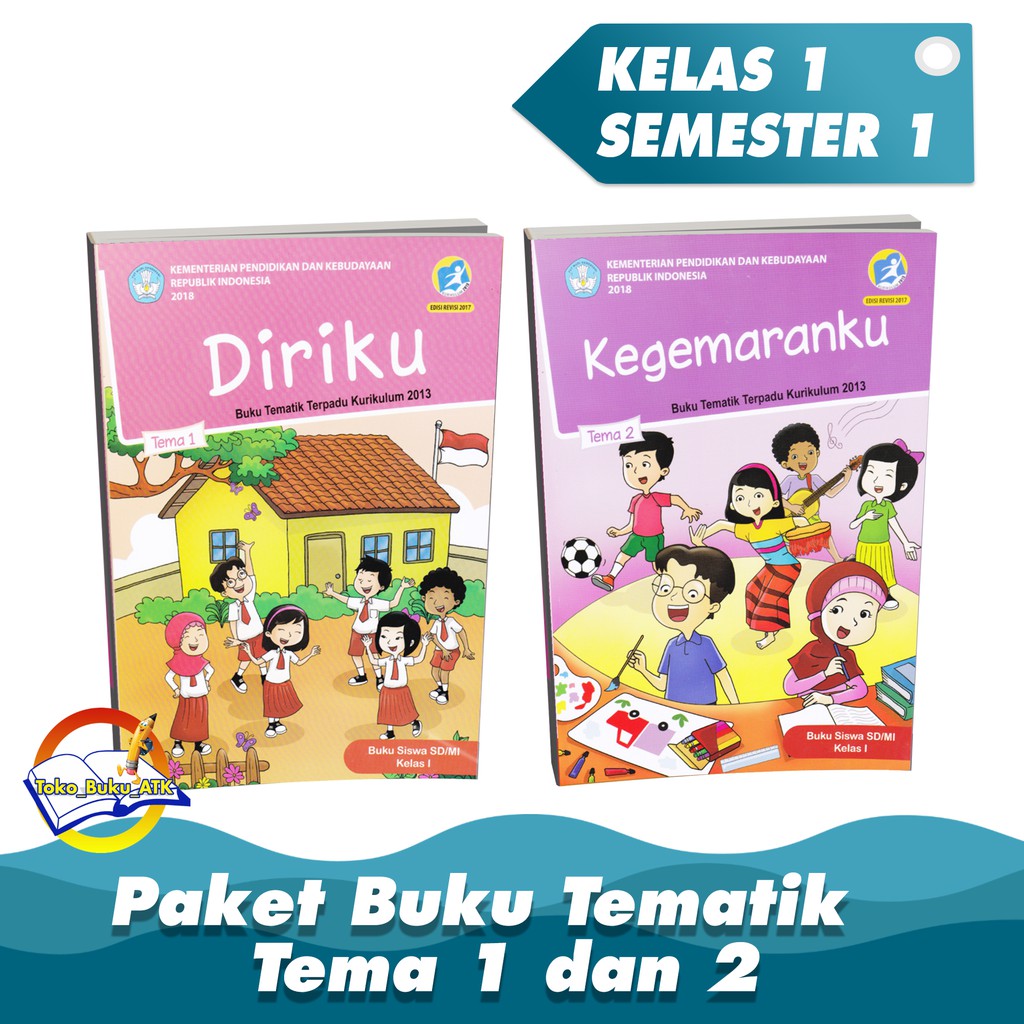 Jual Paket Buku Tematik Kelas 1 Tema 1 Dan 2 ” Kurikulum 2013 Edisi