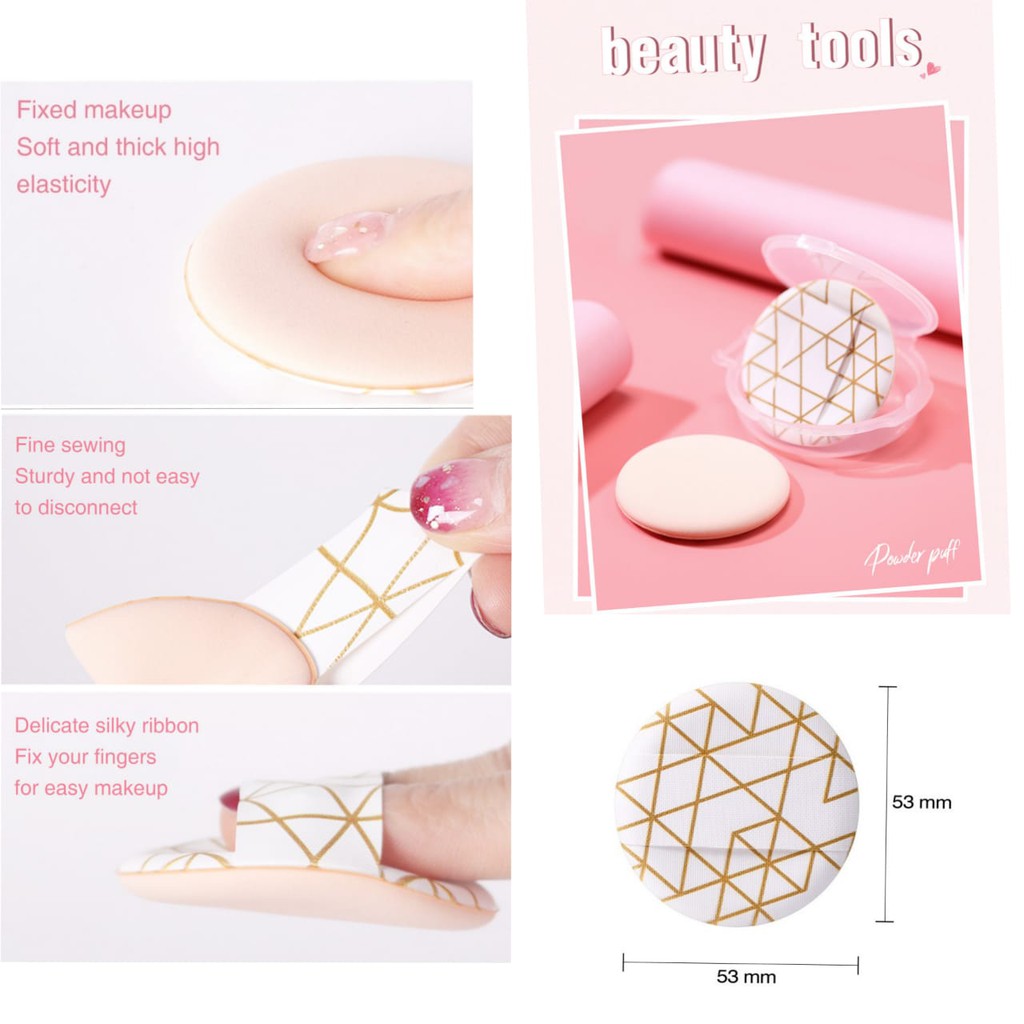 SPONS AIR PUFF CUSHION OT&amp;T ORI LA101W1 ISI 2 PCS BEAUTY SPONGE FOUNDATION BEDAK TOOL ALAS MAKEUP BEDAK MURAH