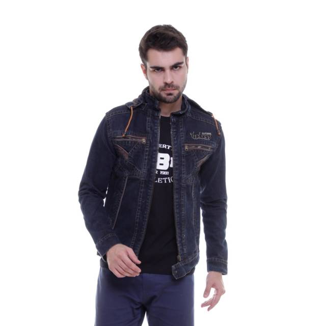 (BAYAR DI TEMPAT) jaket jeans hodiee the berry - jaket jeans hodie sleting - jaket