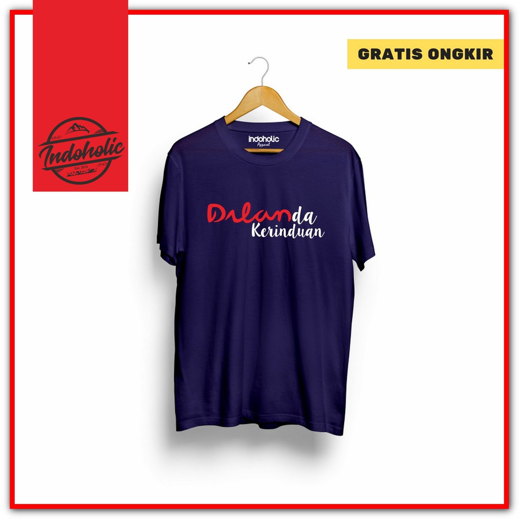 Indoholic Atasan Baju Pakaian Pria Cowok wanita Kaos Distro Murah terbaru Combed 100% Original Dilan