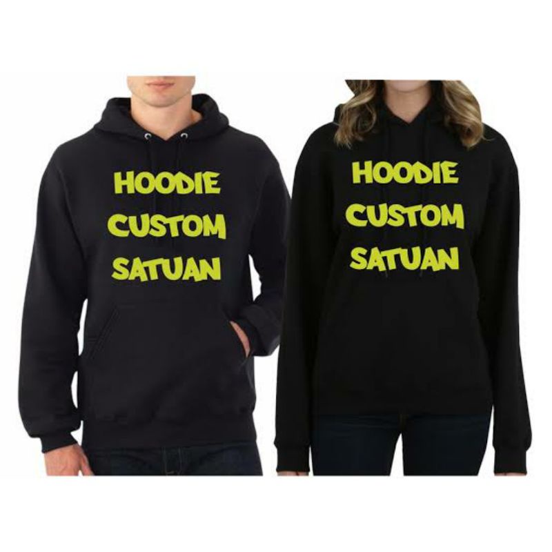 HOODIE CUSTOM SATUAN 100% COTTON FLEECE