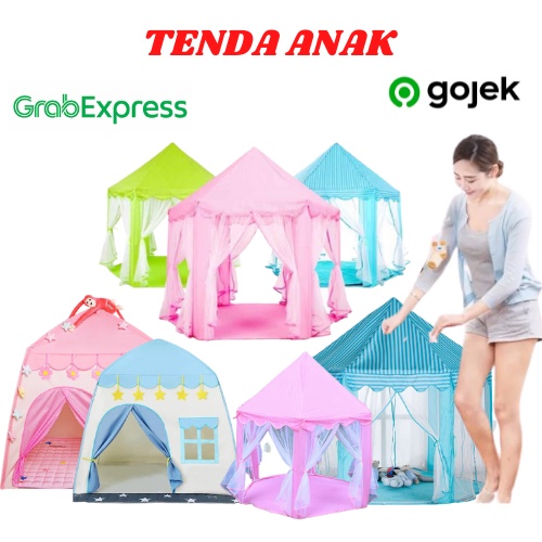 Tenda Anak Tenda Mainan Anak Princess Model Rumah Indoor Outdoor Portable Speeds PABRIKWALLSTIKER