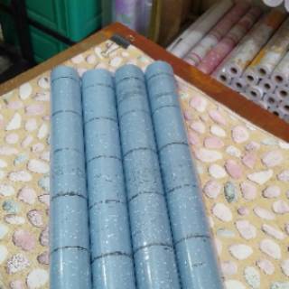  Wallpaper  sticker dinding motif KAYU  PALET  GARIS BIRU 