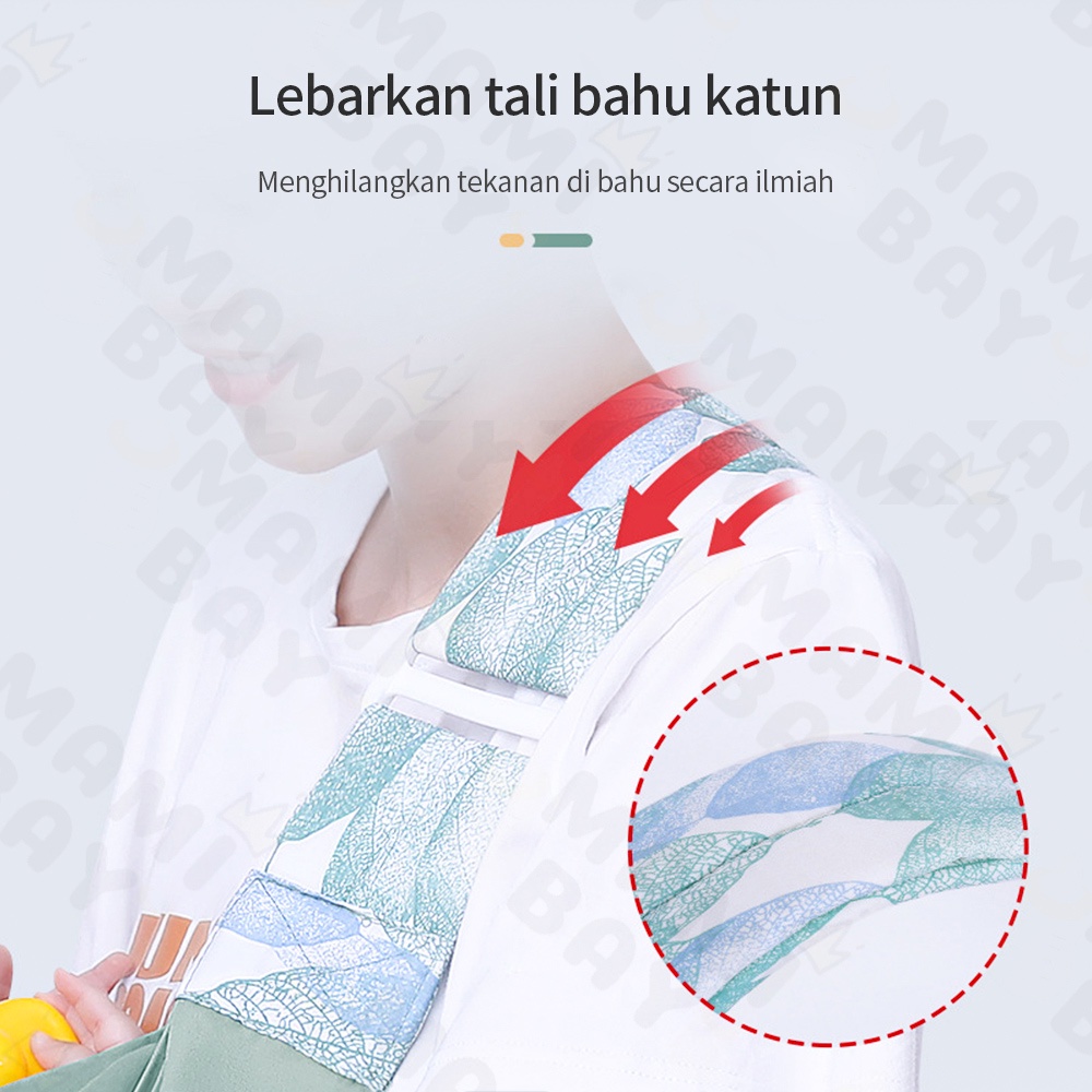 Mamibayi Gendongan bayi untuk 0-2 tahun baby carrier degan tali bahu lebar dan lebih tebal