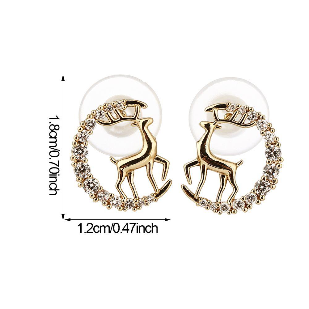 R-flower Stud Earrings Dekorasi Pesta Hadiah Lonceng Rusa Xams