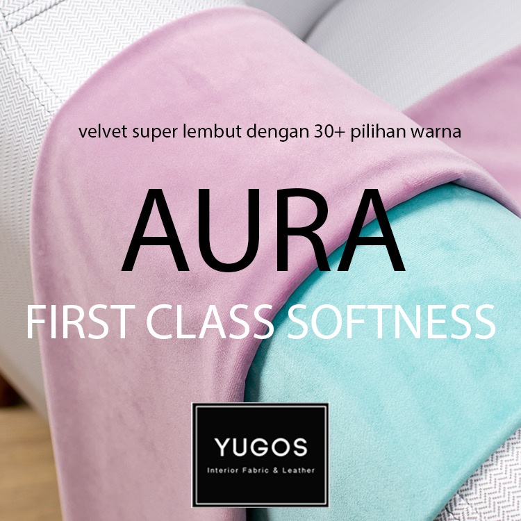 AURA Kain Sofa Kursi Velvet Baldu Lembut