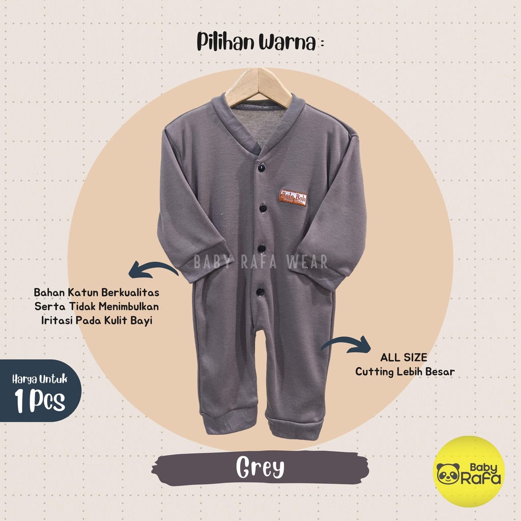 Jumper Baju Bayi Panjang Buka Kaki EARTH COLOR SERIES / Sleepsuit Buka Kaki merk SNI Bolo - Bolo