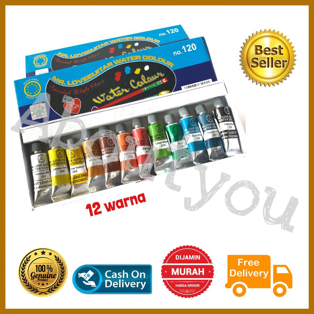 

CAT AIR Water Colour no 120 set 12 warna Guitar