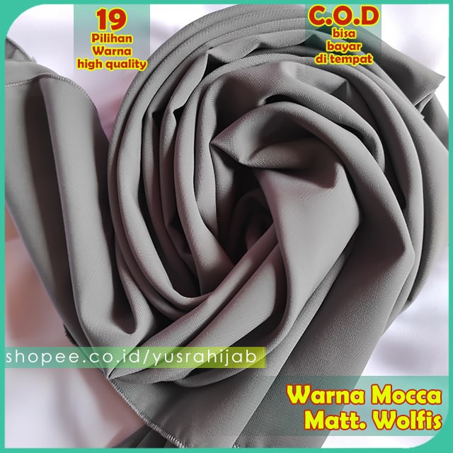 PROMO !!! Hijab Jilbab Instan Kerudung Polos Bergo Syria Basic Zaida Instant Murah Terbaru CVH-Moca