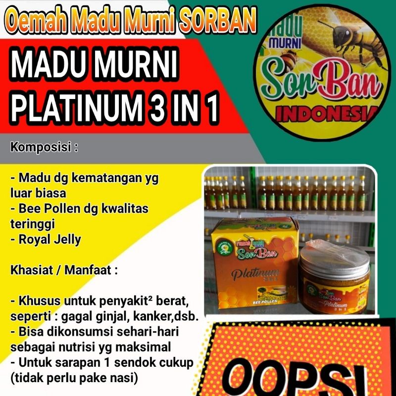

SorBan Madu murni platinum 3IN1 220ml