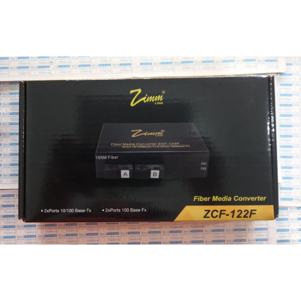 Zimmlink ZCF-122F Media Converter  2 Port FO SC AB to 2 Port LAN 10/100Mbps