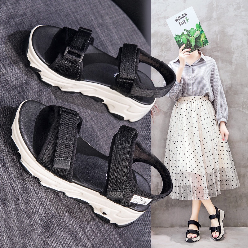 COD Sneakersdaily A13 Sandal Sepatu Tali Kanvas Wanita Trendy Terbaru