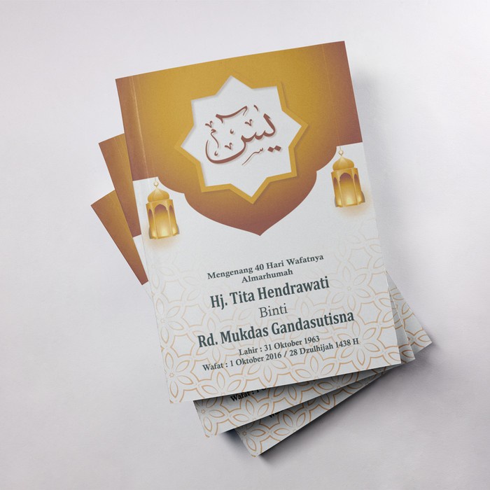 Buku Yasin dan Tahlil / Yasin Softcover 128 Halaman tambah sisipan