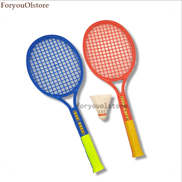 Mainan Raket Badminton plastik isi 2/ Raket Bulutangkis Set Murah/ Maenan Bulu Tangkis Sport Olah Raga Outdoor/ Mainan Viral Tennis Tenis/ Raket Badminton &amp; Tenis Set / Raket Bulu Tangkis Anak-anak