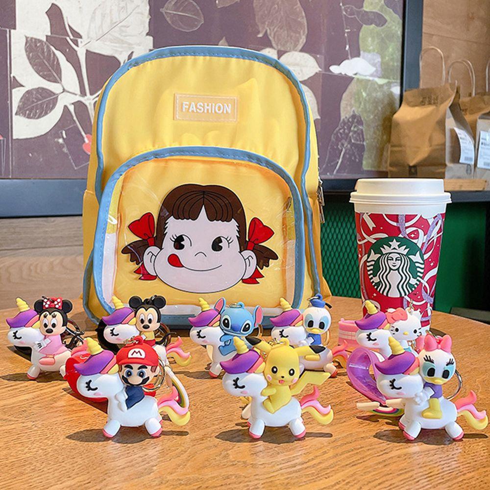 Lanfy Wanita Gantungan Kunci Lucu Manis Mickey Minnie Mainan Liontin Hadiah Desain Kartun Dekorasi Cartoon Key Holder