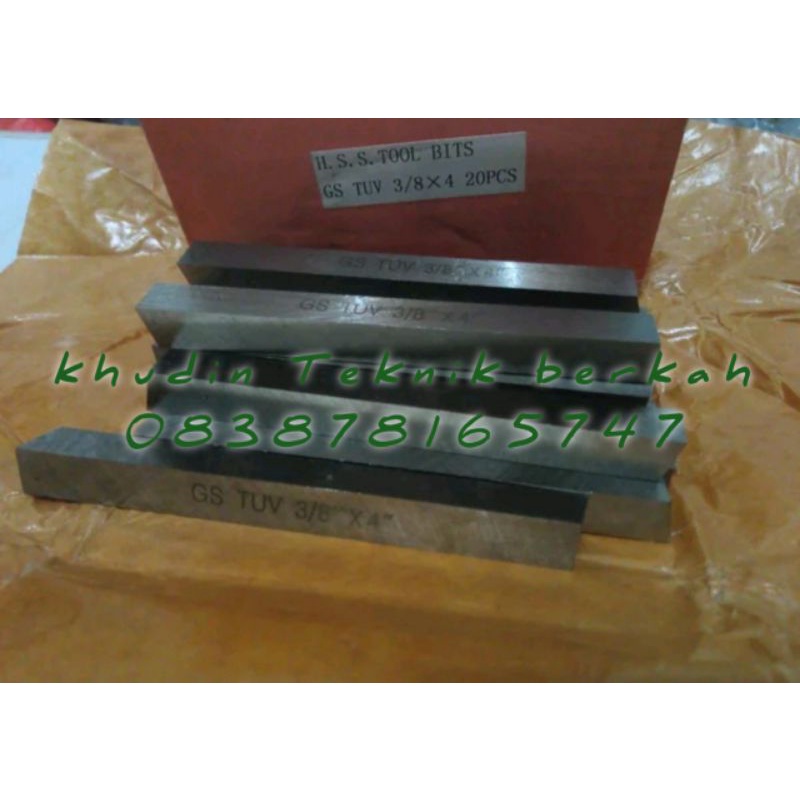 

HSS Square Tool Mata Pahat Bubut Good Quality Size 3/8 x 4 Inch