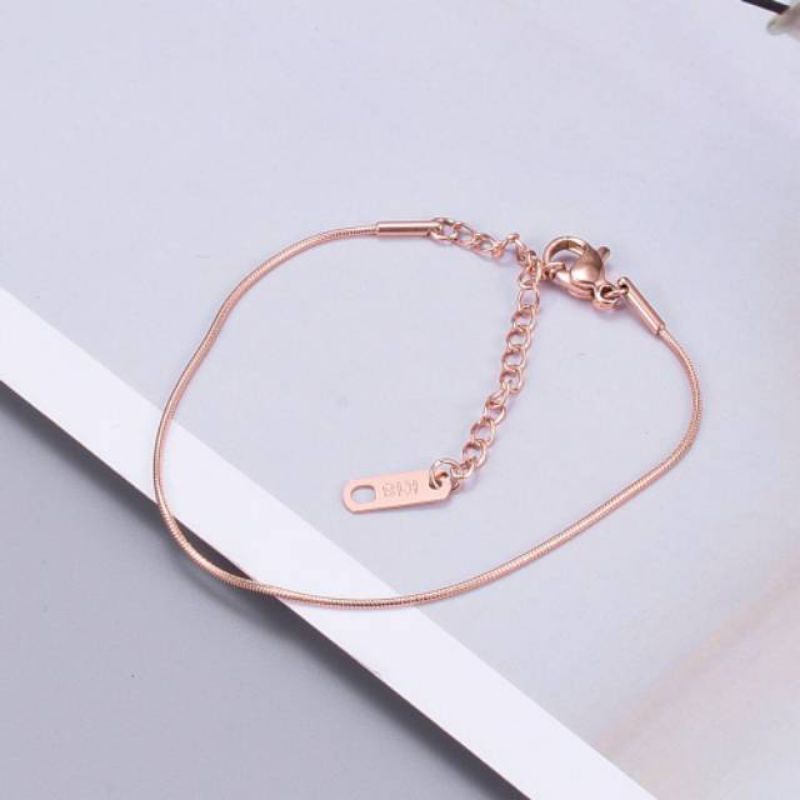 GG Gelang Tangan Simple Snake chain Titanium#GT-377