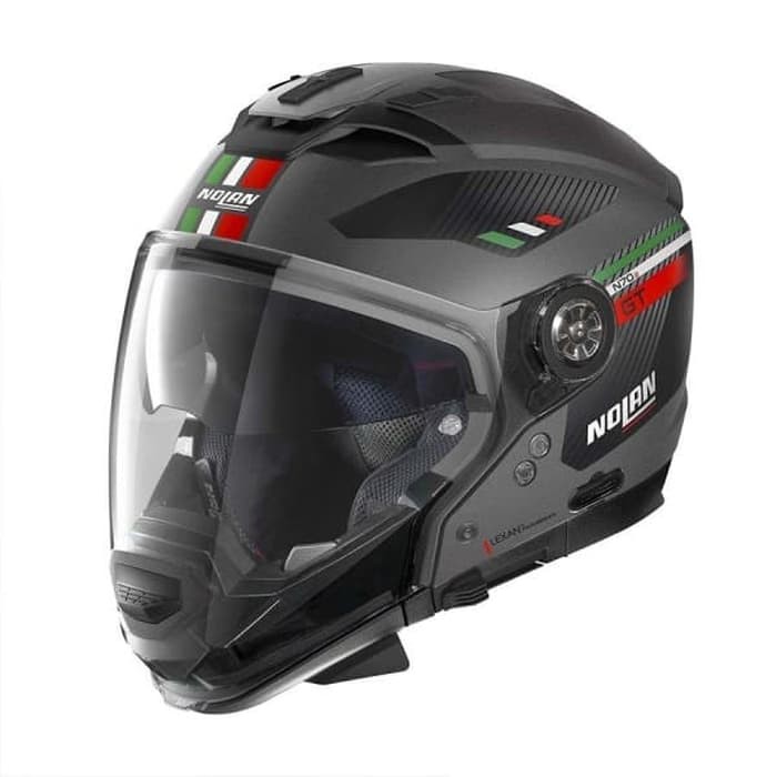 NOLAN N70.2 GT BELLAVISTA Flat Lava Grey Green White Red 24 Tricolore