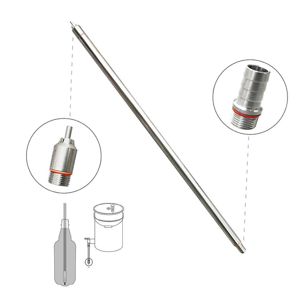 Suyo Alat Pengisi Botol Bir Panjang 13.7 &quot;(35cm) Bahan Stainless Steel Warna Silver