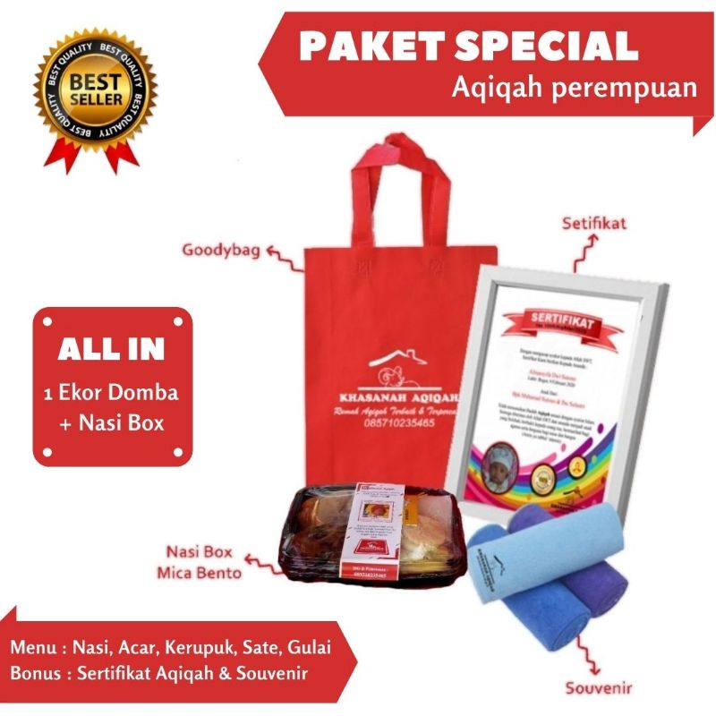

Paket aqiqah anak perempuan ( Paket Special + 50 nasi box)