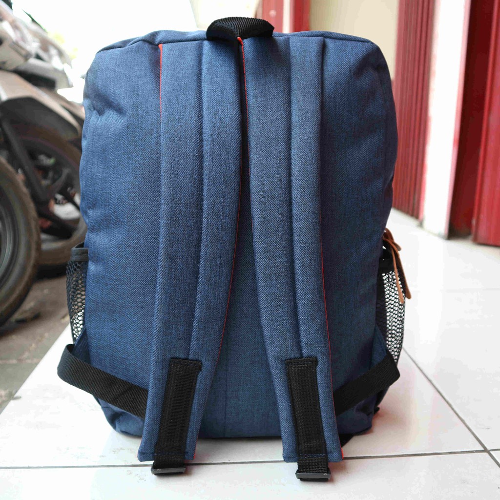 Tas Ransel Cewe Gendong Archie Tancepan Logo Tengah Biru Fashionable Backpack Multifungsi Terbaru