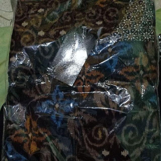 Gamis Batik Kombi Bunga Zigzag Lawasan