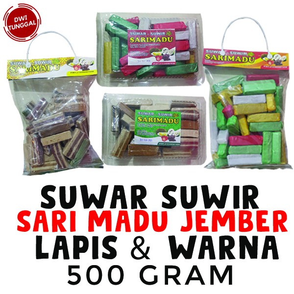 

Suwar Suwir 500 gram produksi Sari Madu Jember Lapis dan Warna