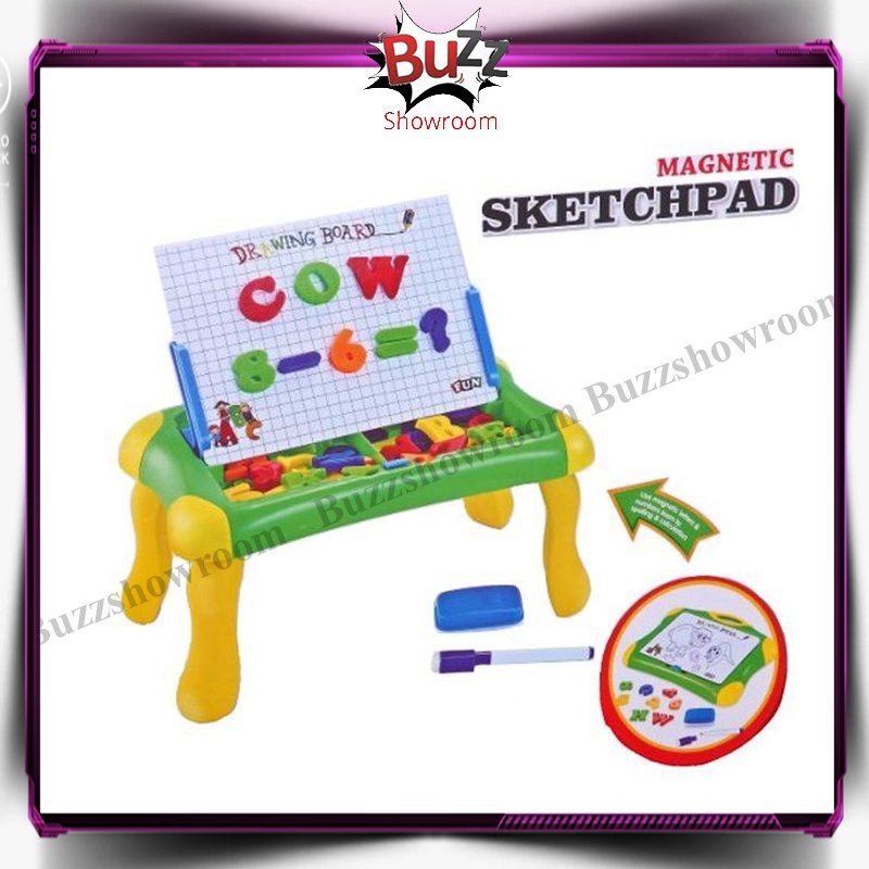 Mainan Edukasi Magnetic Learning Case Drawing Board MAINAN PAPAN TULIS MAGNET