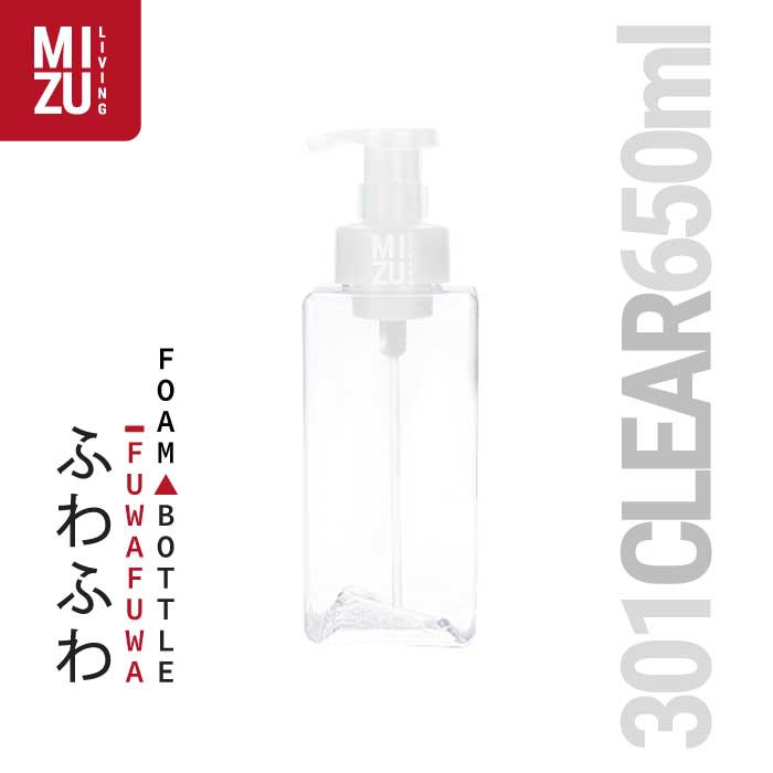 FUWAFUWA PET Refill Pump Bottle Foam Dispenser Refillable Botol Sabun Busa 250ml 450ml 650ml-650ml CLEAR