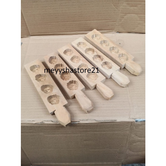 5 pcs beda motif cetakan kue satu/cetakan kue bangkit/kayu alat kue