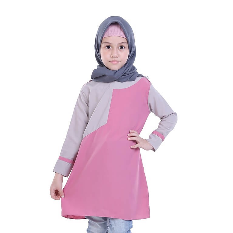 Promo TDLR Atasan muslim Anak Perempuan Pink - T 3240