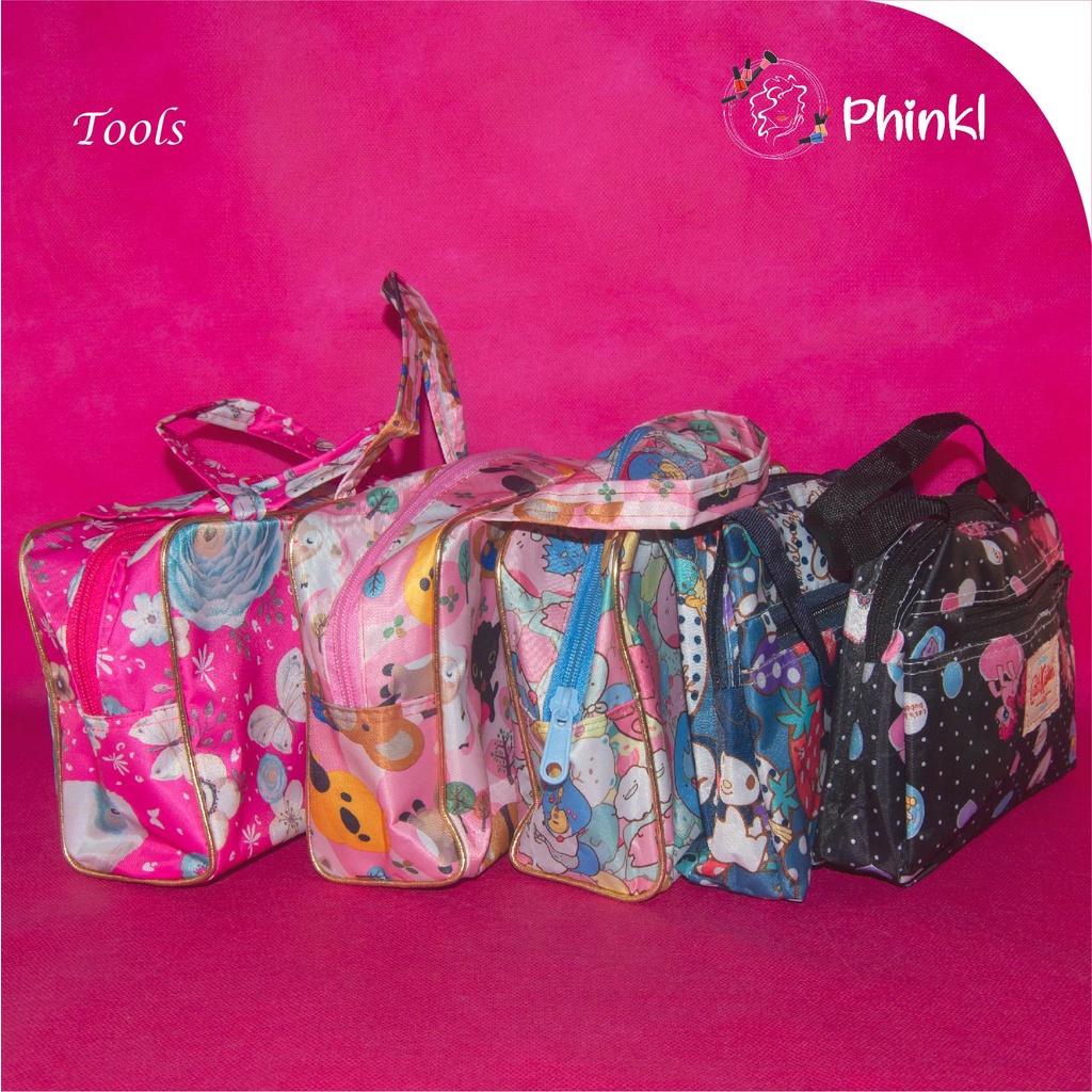 `ღ´ PHINKL `ღ´ Tas Pouch Karakter untuk tempat kosmetik serba guna traveling