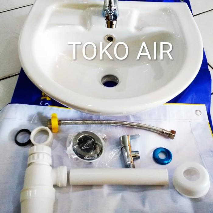Washtafel Paket Wastafel Triliun Set Lengkap/Paket Wastafel Cuci Tangan