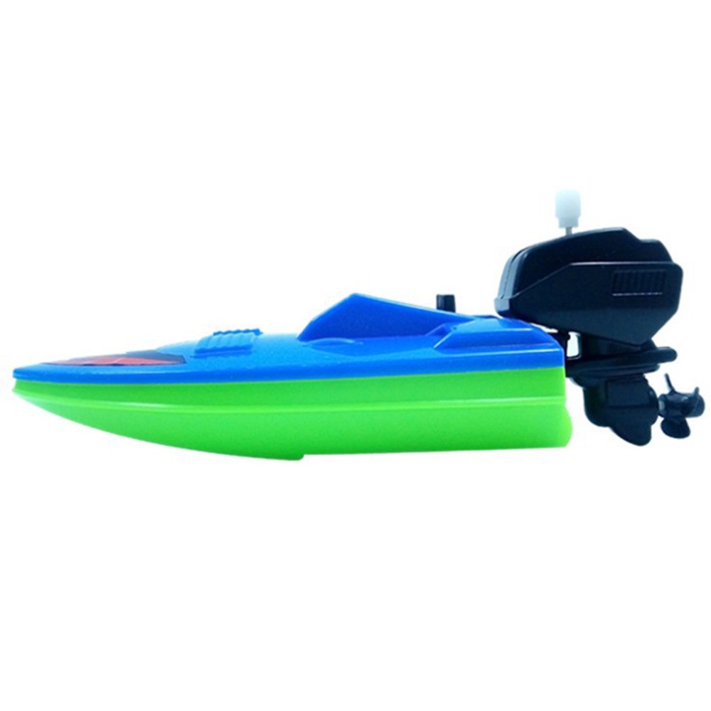 QUINTON Children Gift Clockwork Toys Bathtub Shower Speed Boat Ship Wind Up Toy Kids Playing Bath Toy Float In Water Classic Small Steamboat