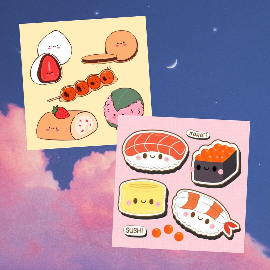 

stiker aesthetic sushi tumblr cute sticker sushi aesthetic tumblr set by okashi store