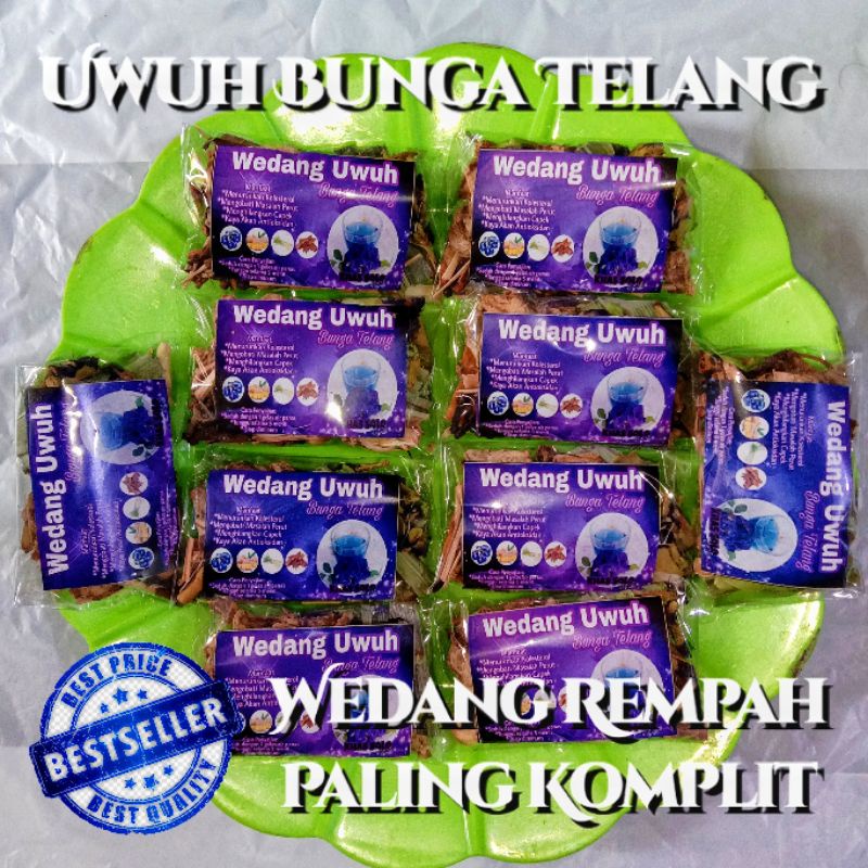 

Wedang UWUH BUNGA TELANG Rempah Paling Komplit JSR Khas Solo 1Bks/pcs