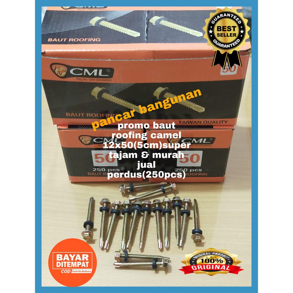 BAUT ROOFING 12X50 CAMEL - SKRUP ROOFING - BAUT ROOFING 12X50 - BAUT ROOFING CAMEL 12X50 ISI 250 PCS