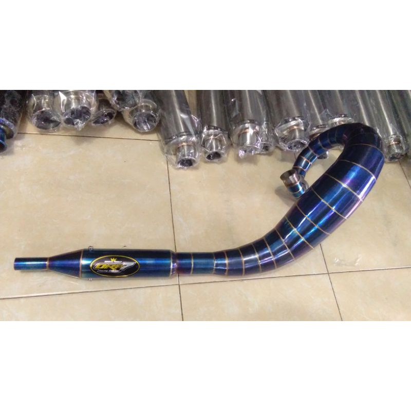 Knalpot Rx King LOBSTER Full blue ORP7 RACING EXHAUST PURBALINGGA