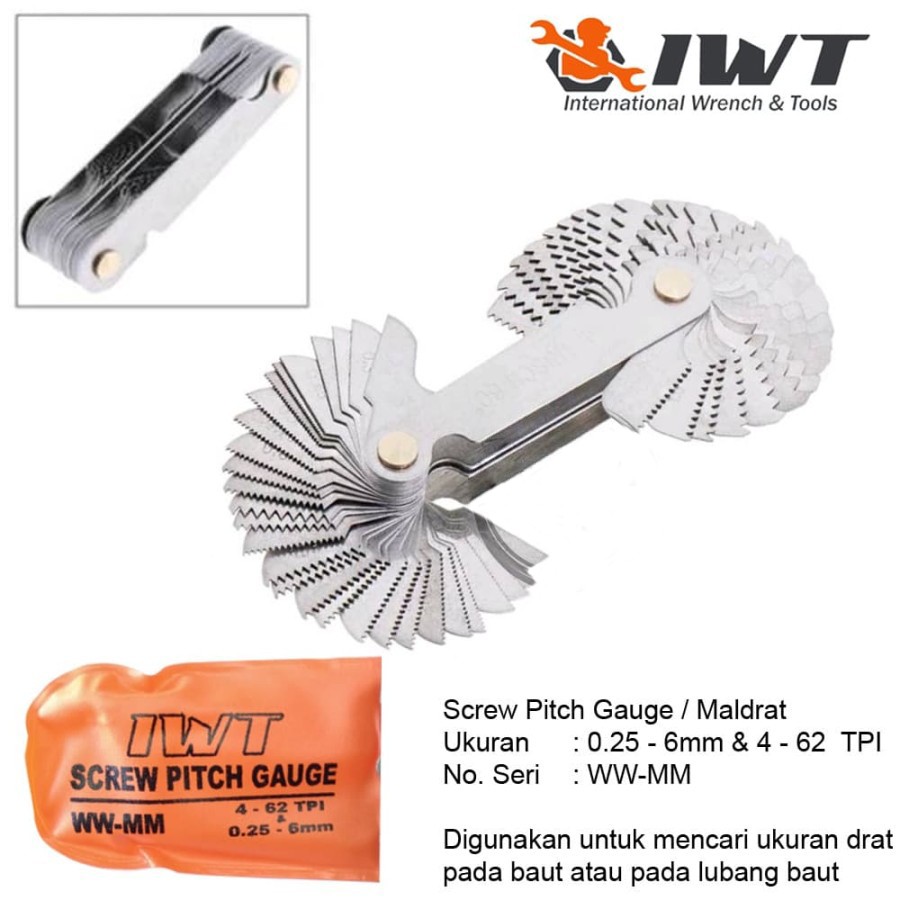 IWT - Screw Pitch Gauge - 6-42 TPI