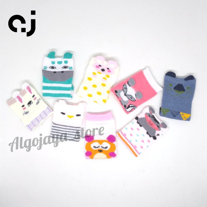 TOKO KL | ( isi 3 pasang ) kaos kaki anak bayi CUTE ANIMAL 3D usia 0-12 bulan cowok cewek