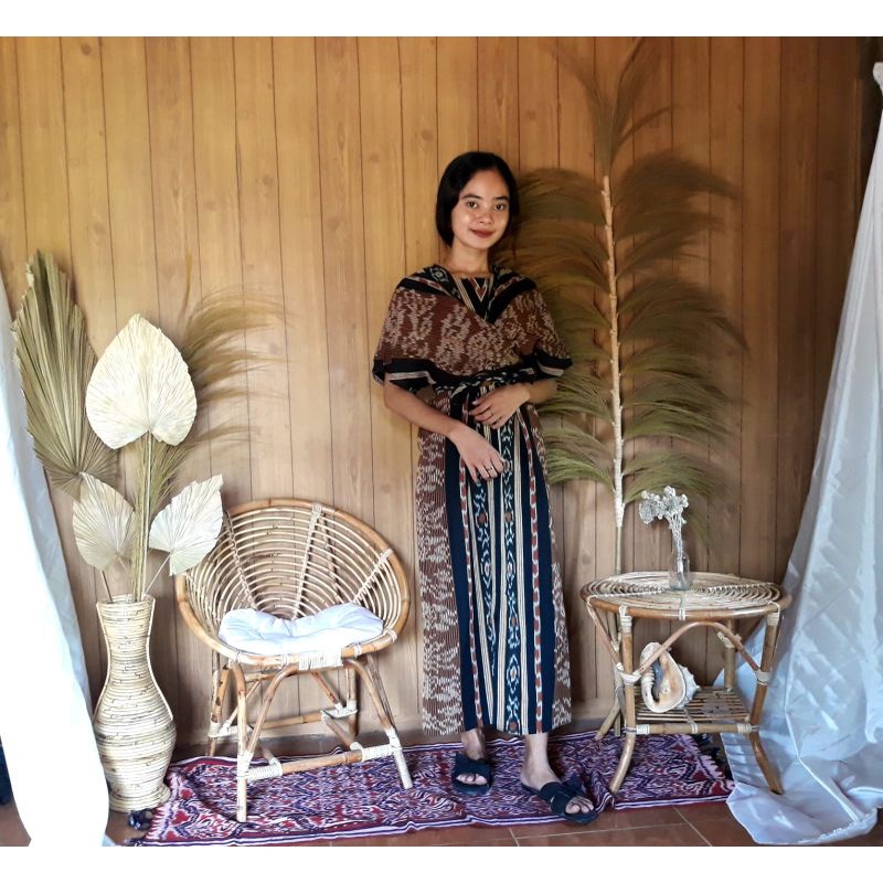 Raisa Dress Tenun/Tunik Tenun/ Baju Pesta/Couple Set/Baju Prewedding