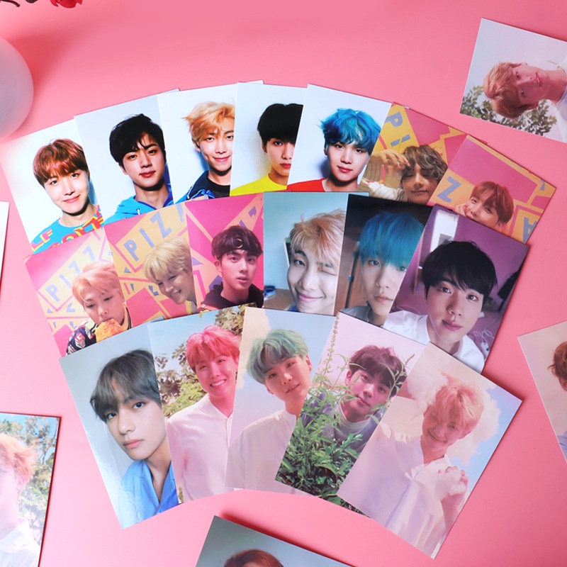 4 / 7Pcs / Set Kartu Foto Lomo Album KPOP BTS Bangtan Boys love yourself her Untuk Hadiah