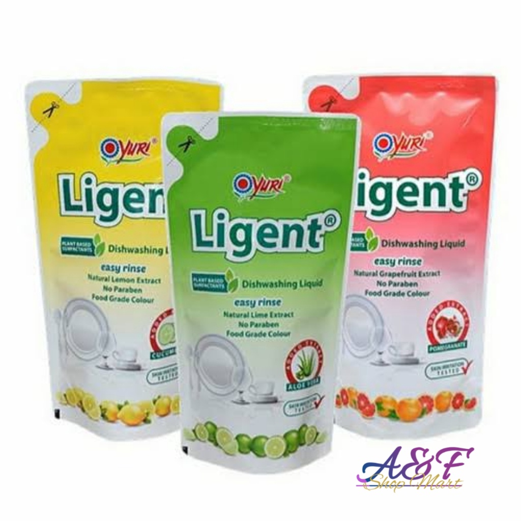 Yuri Ligent Dishwashing Liquid 600ml - Sabun Cuci Piring