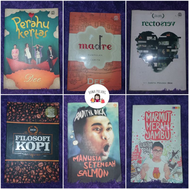 Buku / Novel Bekas Karya Dee Lestari, Raditya Dika