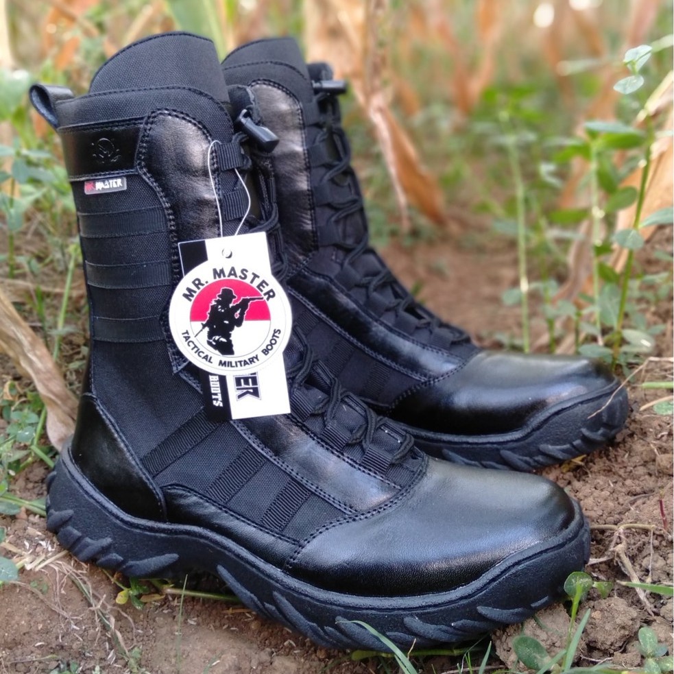 SEPATU PDL NINJA MR.MASTER KULIT SAPI ASLI SEPATU PDL DINAS LAPANGAN TNI POLRI SECURITY SATPAM