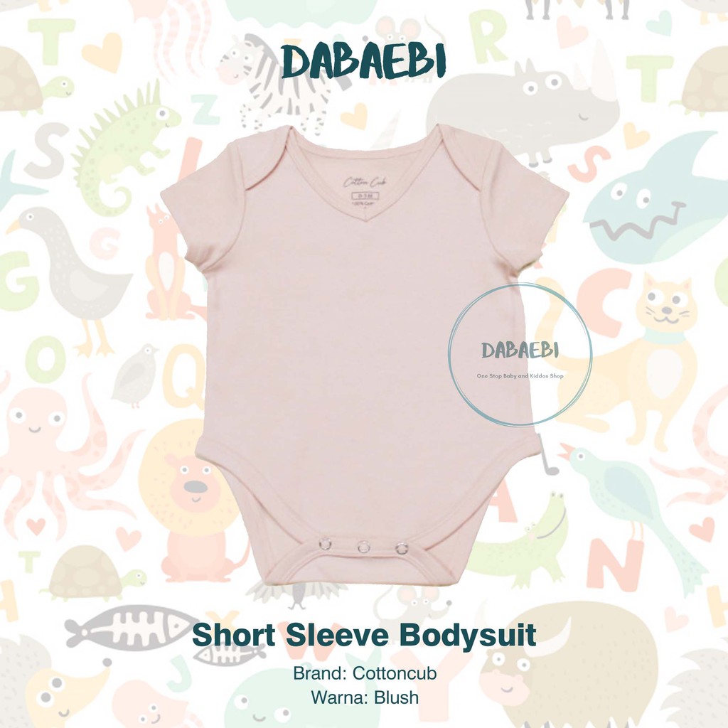 100 ORGANIC COTTON Cottoncub Short Sleeve Bodysuit 100 ORGANIC COTTON Cottoncub Short Sleeve Bodysuit