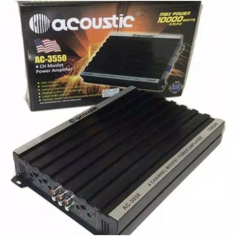 Power amplifier Acoustic aAC-3550 4 channel mosfet 10000 watt