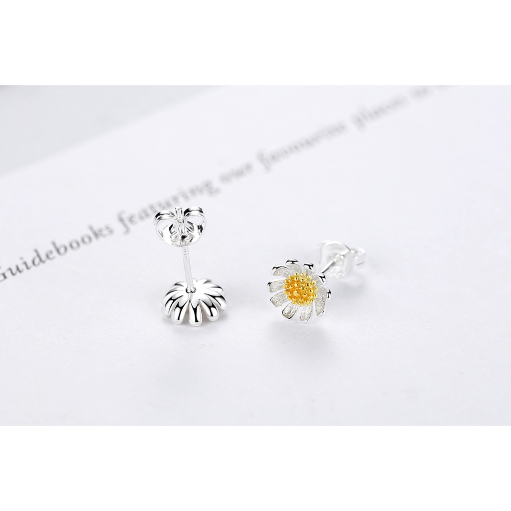 925 Perak Anting Anting Wanita Daisy Fashion Perhiasan/Subang Telinga anting perempuan