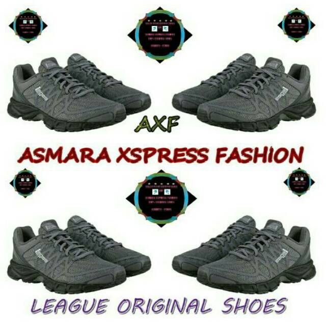 League Original Legas Evo LA Sepatu Lari - Cloudburst Dark Gull Grey