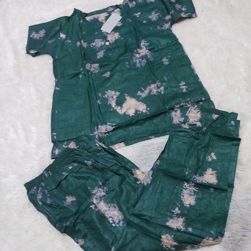 ONE SET PIYAMA CP TIEDYE WANITA / SET PAJAMAS TIE DYE CELANA PANJANG (etalase1)-Motif 14